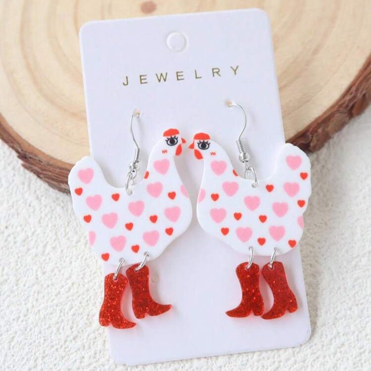 Chicken Earrings - 260 Broadway Boutique