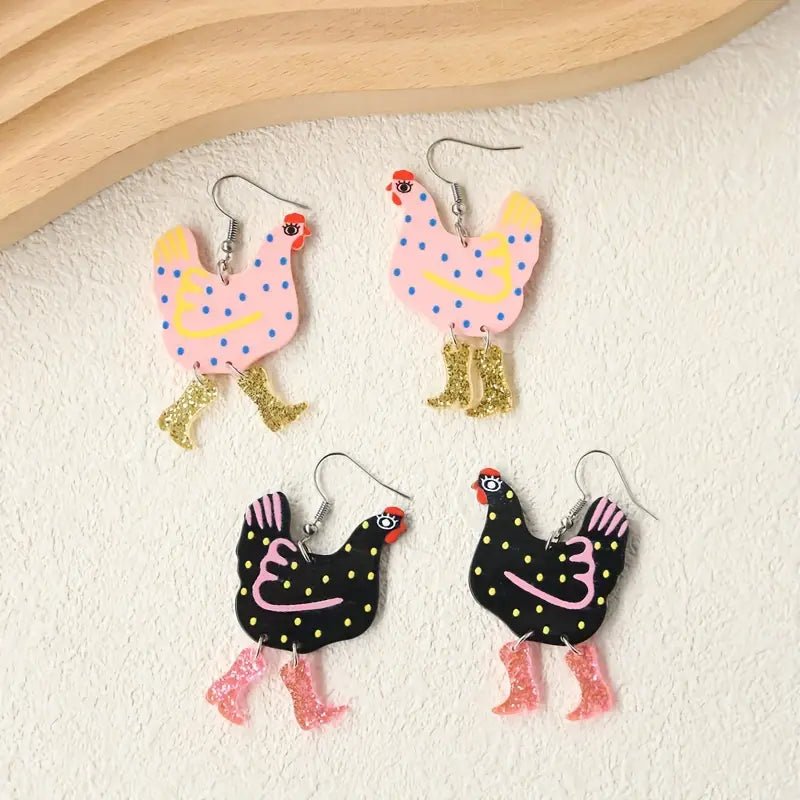 Chicken Earrings - 260 Broadway Boutique