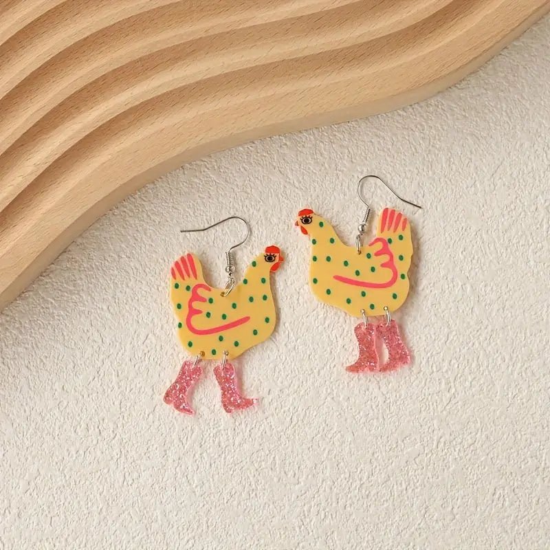 Chicken Earrings - 260 Broadway Boutique