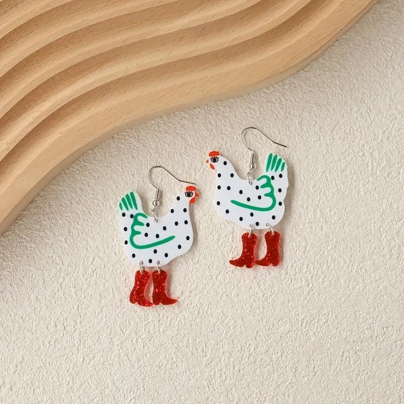 Chicken Earrings - 260 Broadway Boutique