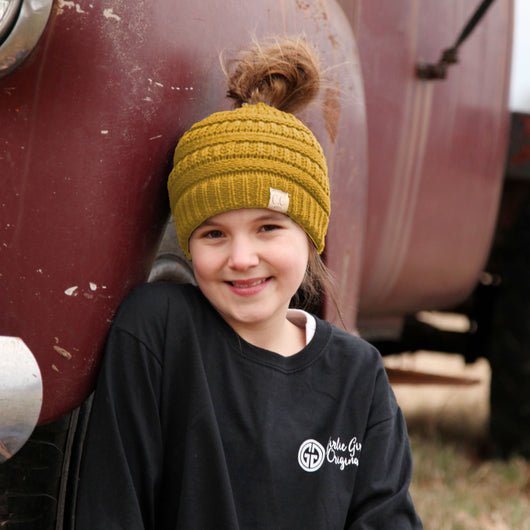 Children's CC Beanie W/ Bun Hole - 260 Broadway Boutique