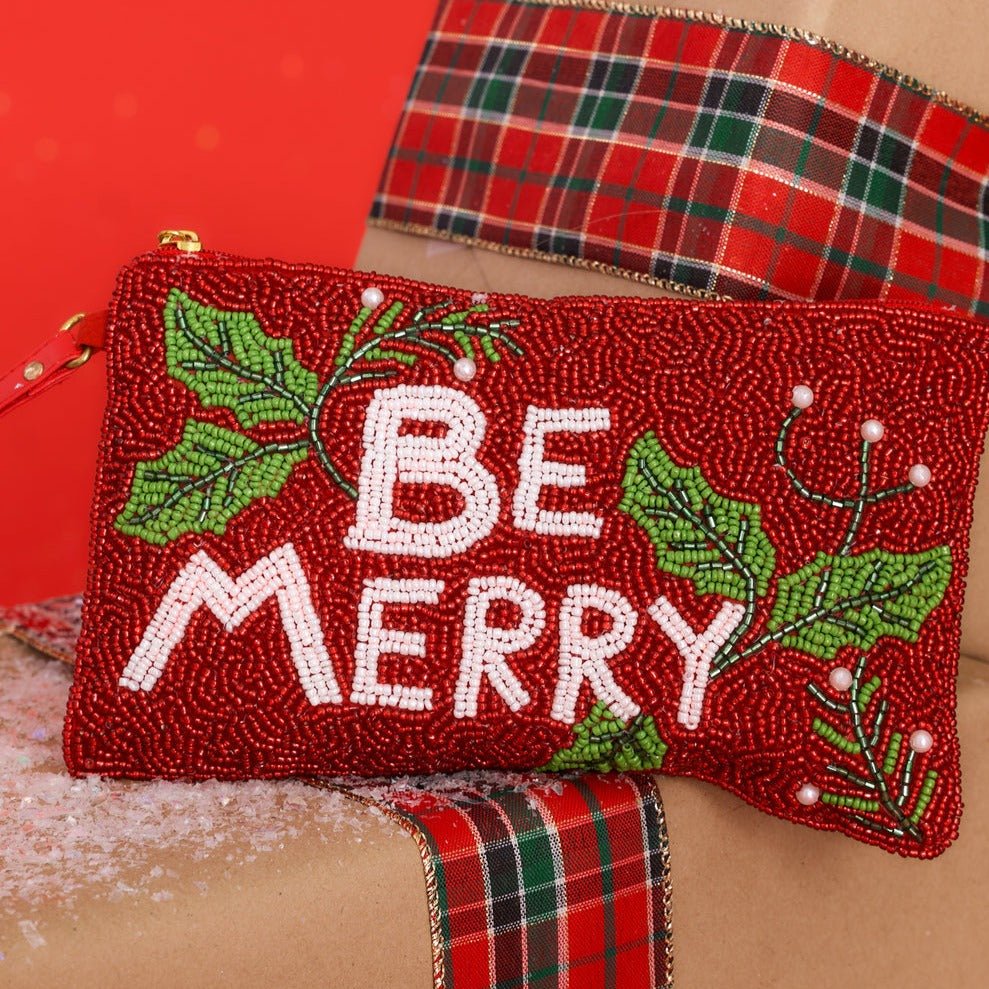 Christmas Beaded Coin Purse (2 Styles) - 260 Broadway Boutique