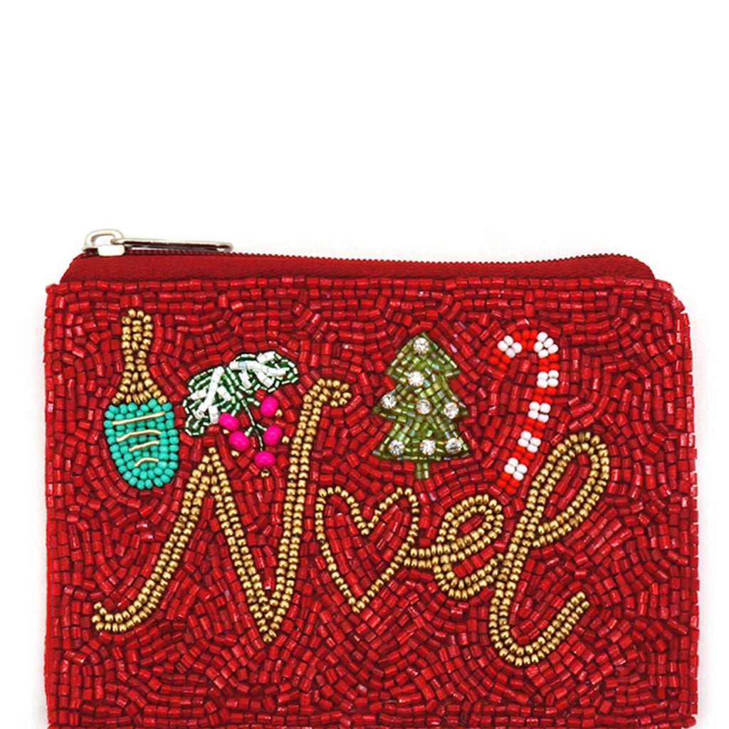 Christmas Beaded Coin Purse (Multiple Styles) - 260 Broadway Boutique