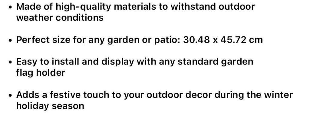 Christmas Garden Flag (2 styles) - 260 Broadway Boutique