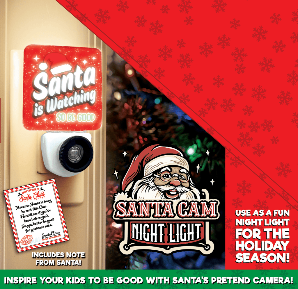 Christmas Santa Cam Night Light AC Wall - 6/Display - 260 Broadway Boutique