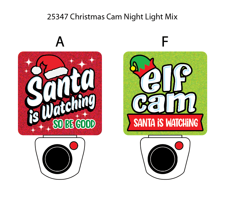 Christmas Santa Cam Night Light AC Wall - 6/Display - 260 Broadway Boutique