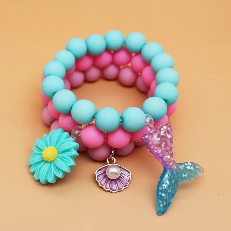 Colorful Mermaids Shells Flower Charm - 260 Broadway Boutique