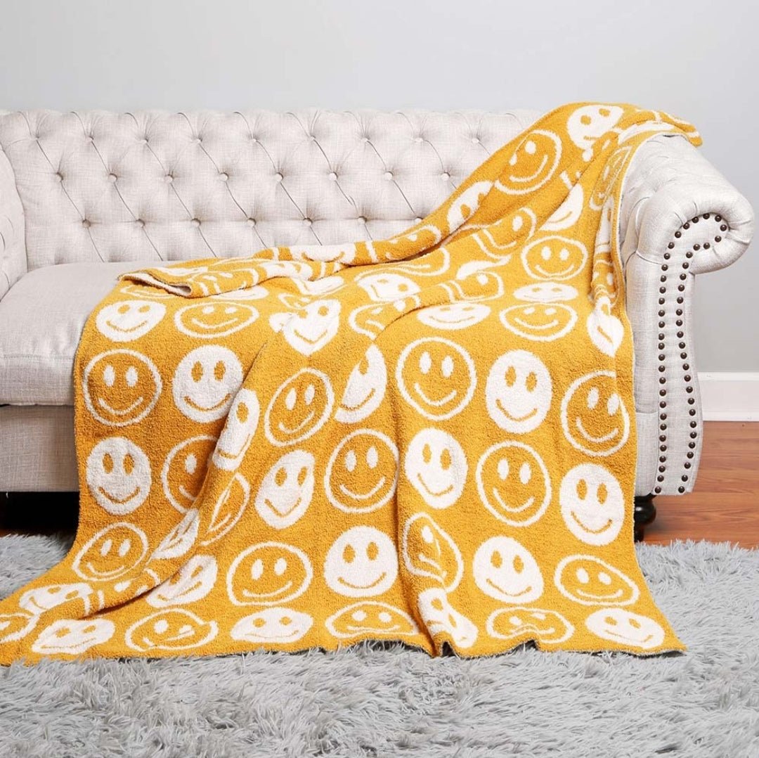 Smiley Face Oversized shops Reversable Throw