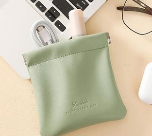 Compact & Lightweight Faux Leather Squeeze Pouch – - 260 Broadway Boutique