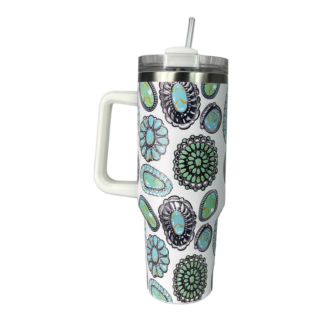 Concho White Tumbler - 260 Broadway Boutique