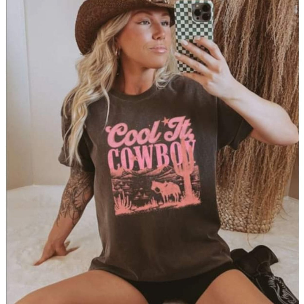 Cool It Cowboy Tee - 260 Broadway Boutique