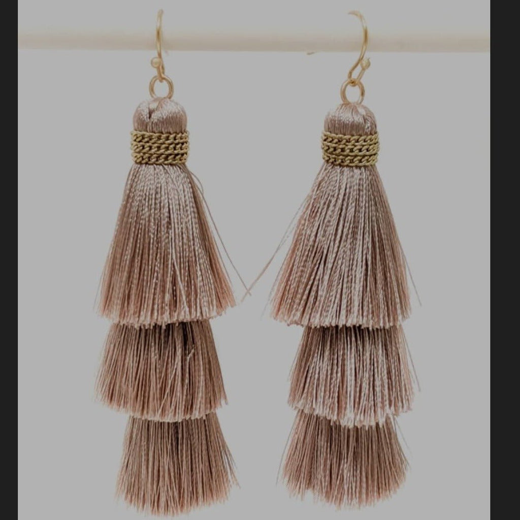 Coral Tassel Earrings (3 Colors) - 260 Broadway Boutique