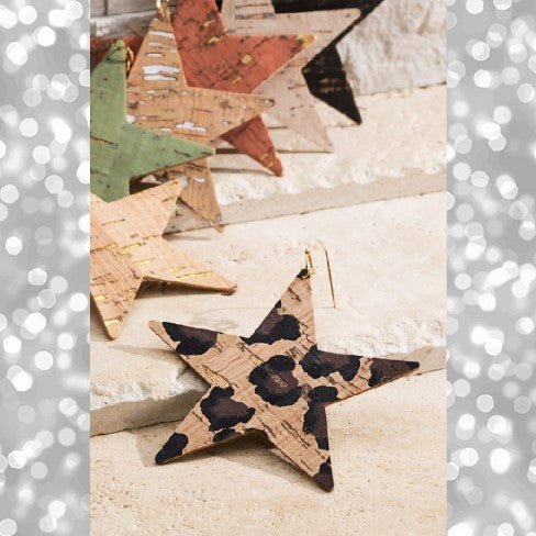 Cork Star Earrings - 260 Broadway Boutique