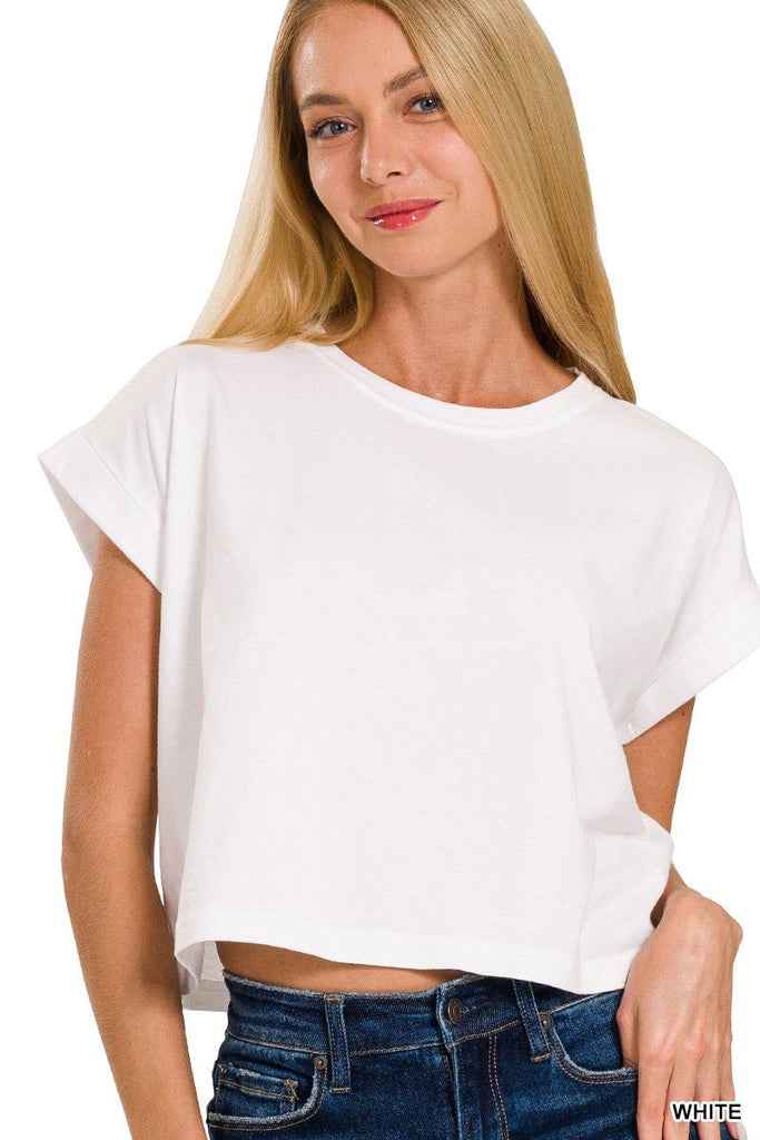 Cotton Short Sleeve Top (Multiple Colors) - 260 Broadway Boutique