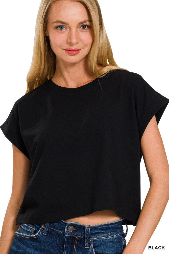 Cotton Short Sleeve Top (Multiple Colors) - 260 Broadway Boutique