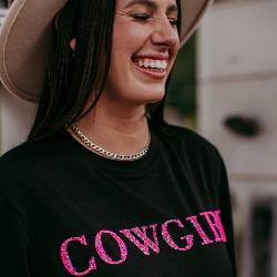 Cowgirl 3D Sequin Embroidered Tee - 260 Broadway Boutique