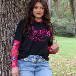 Cowgirl! Super Soft Embroidered Tee - 260 Broadway Boutique