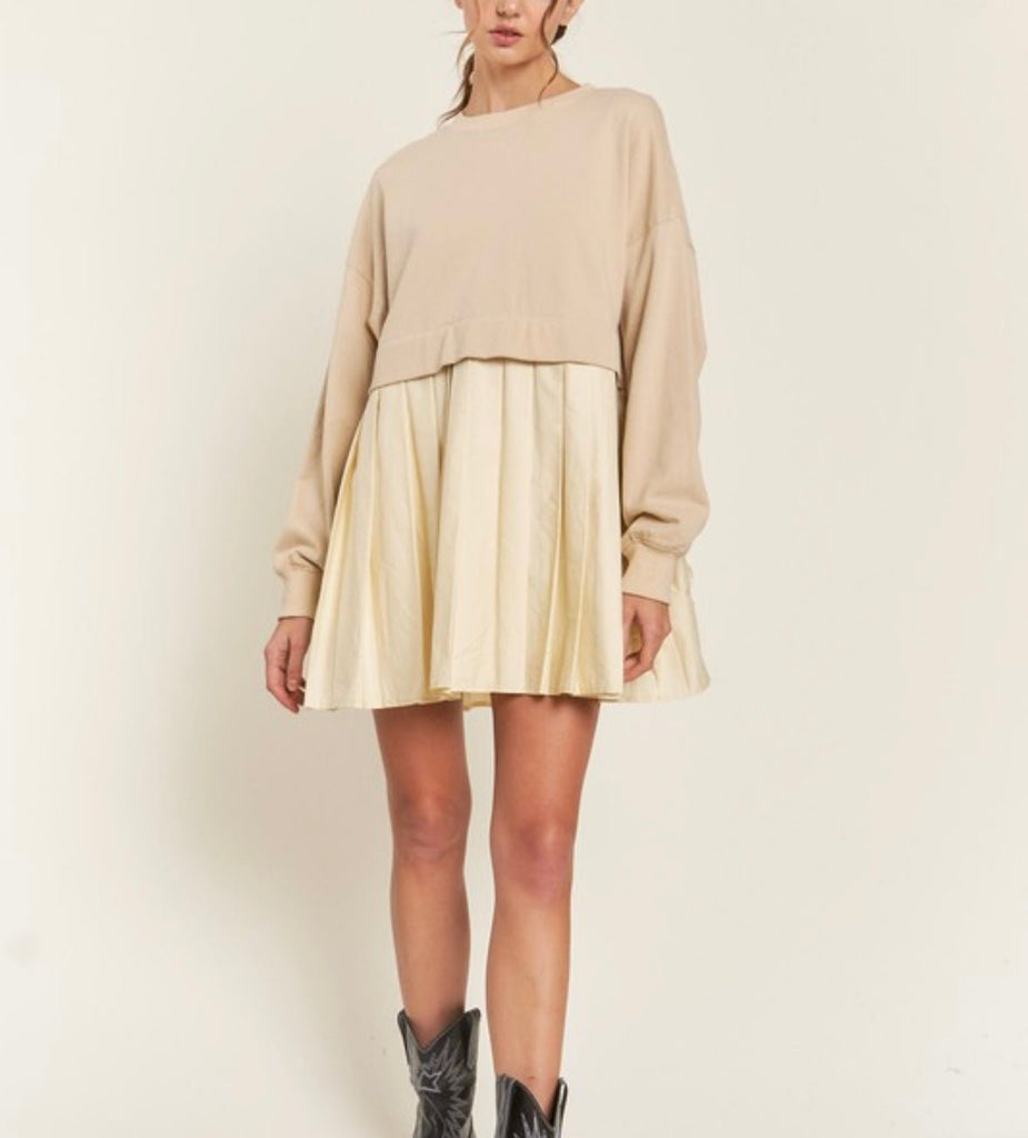 Cream Sweater Dress - 260 Broadway Boutique