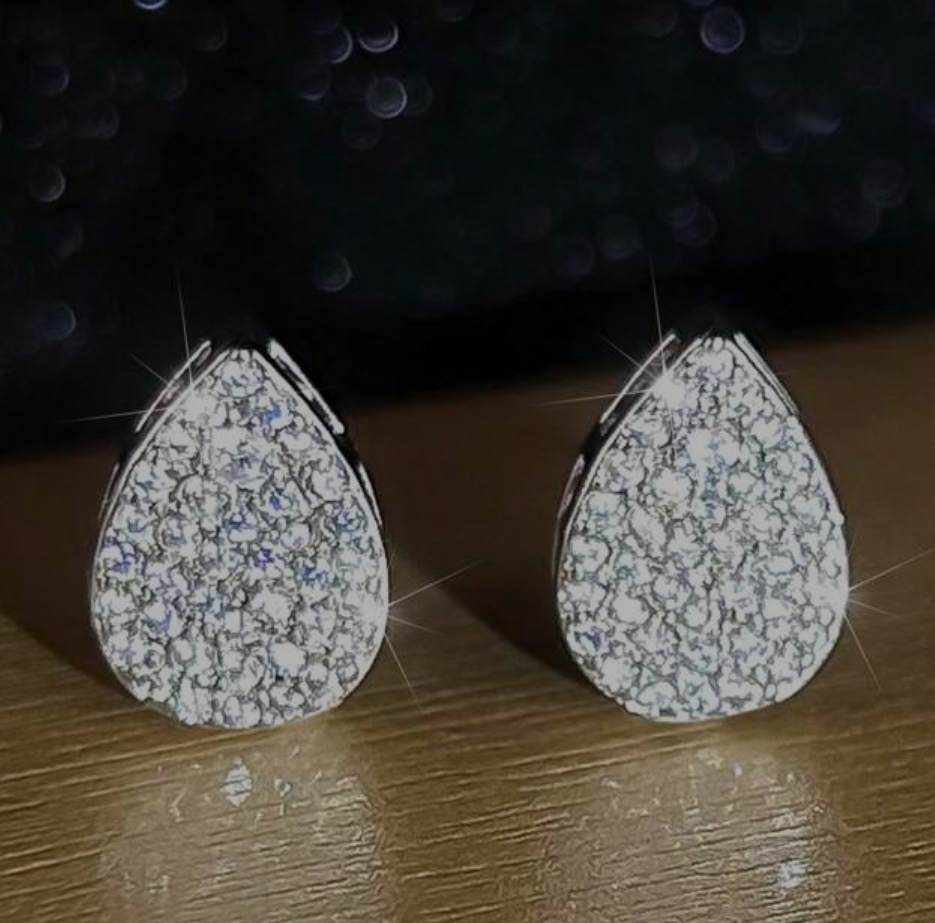 Cubic Zirconia Teardrop Earrings - 260 Broadway Boutique