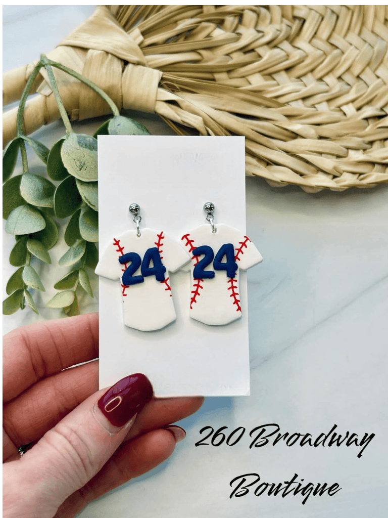 Custom Clay Earrings (Baseball & Softball) - 260 Broadway Boutique