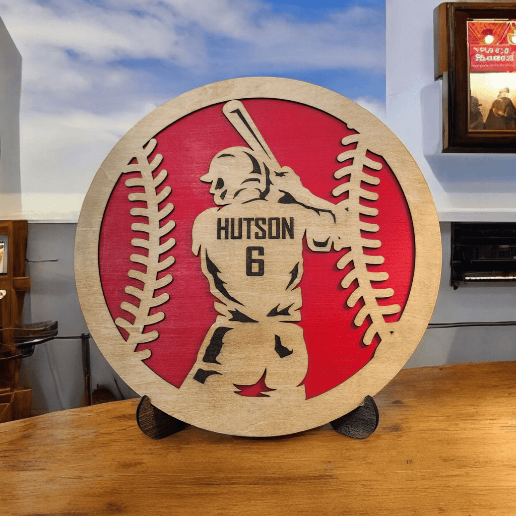 Customized Baseball Player Sign - 260 Broadway Boutique