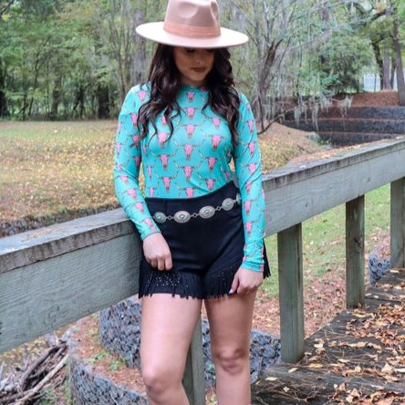 Cute Heifer Long Sleeve Mesh Top - 260 Broadway Boutique