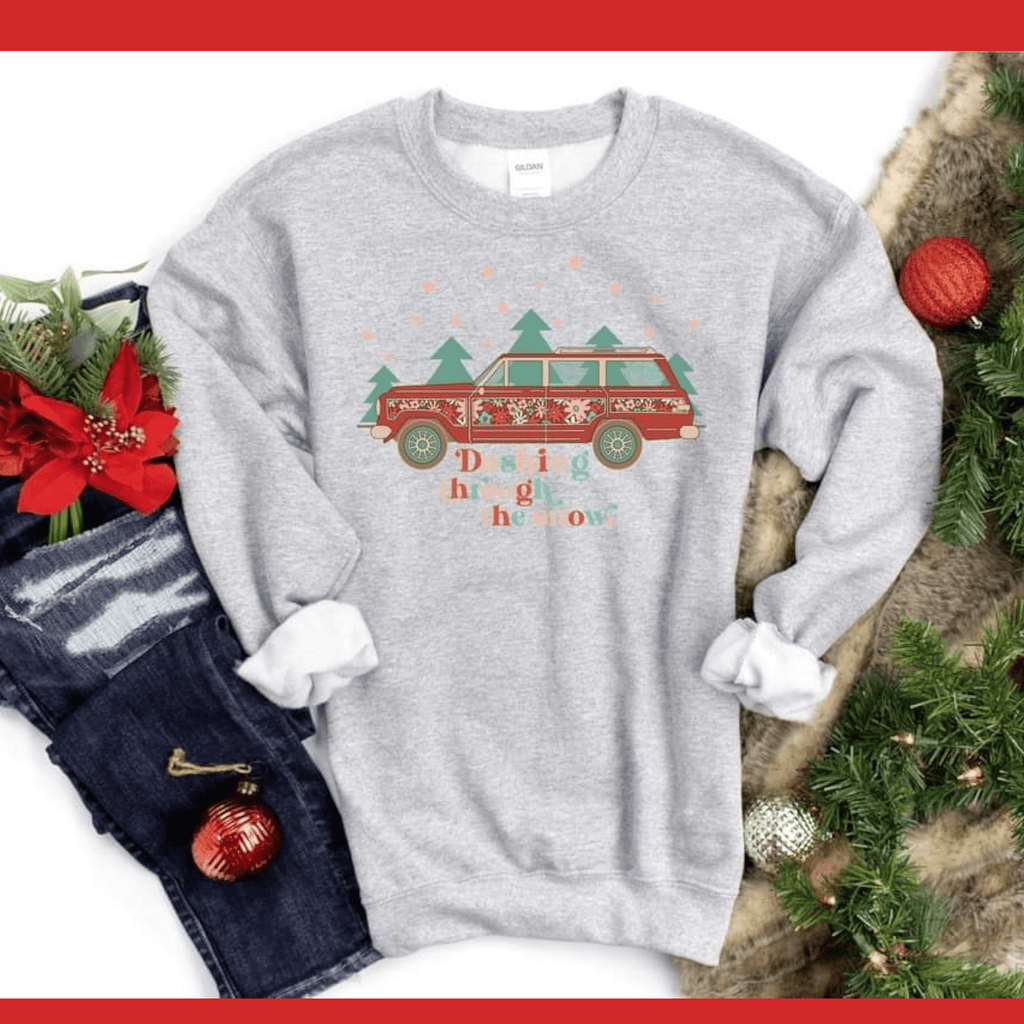 Dashing Through The Snow Sweatshirt - 260 Broadway Boutique