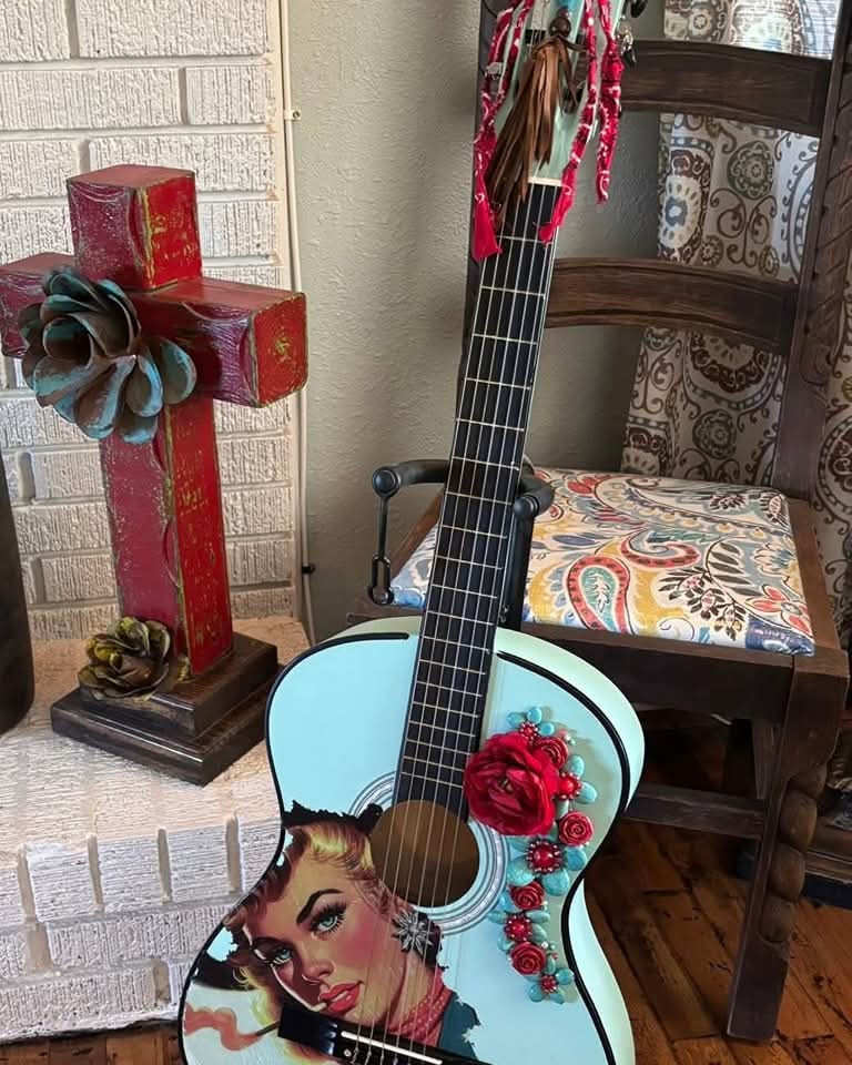 Decorative Guitar - 260 Broadway Boutique