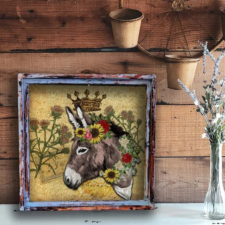 Donkey with Crown - Square Artwork - 260 Broadway Boutique