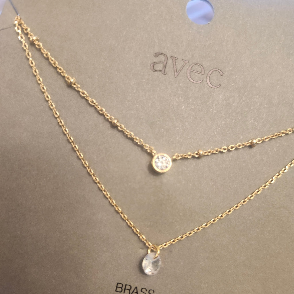 Double Strand Round Stone Necklace - 260 Broadway Boutique