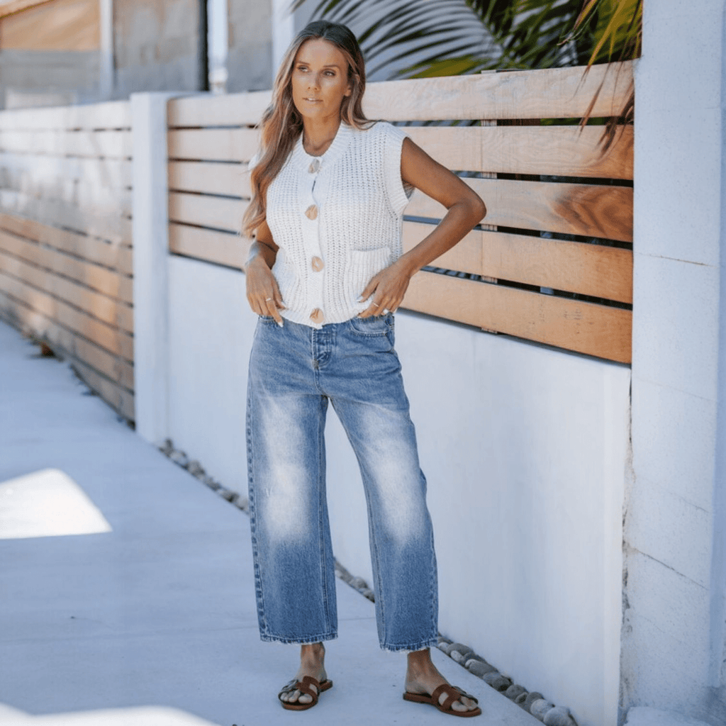 Dropped Barrel Jeans - 260 Broadway Boutique