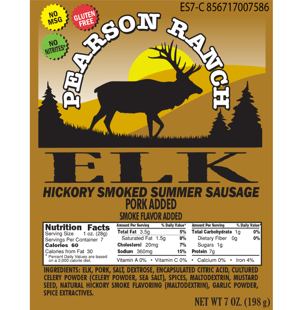 Elk Hickory Smoked Summer Sausage (7 oz.) - 260 Broadway Boutique