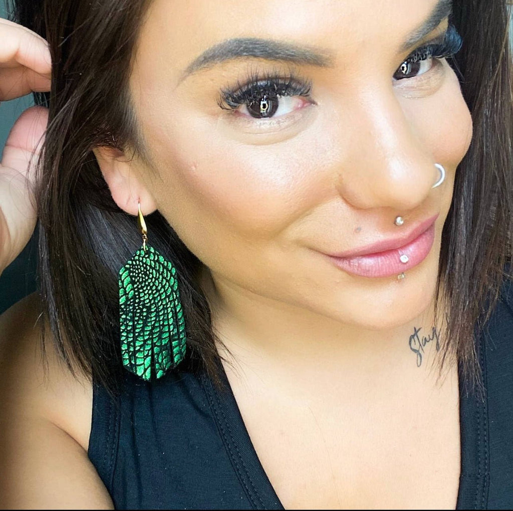 Emerald Dragon Earring - 260 Broadway Boutique