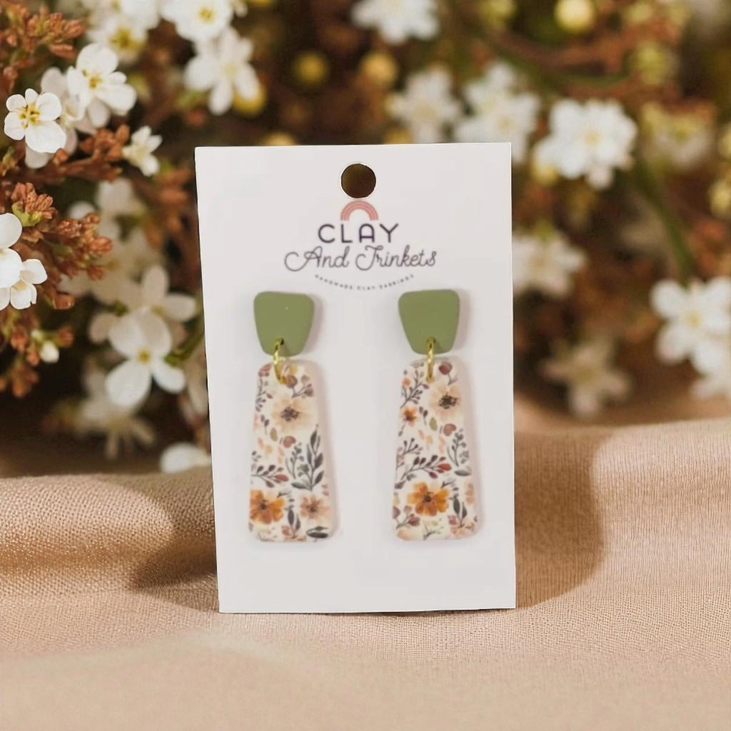 Fall Flowers Clay Earring - 260 Broadway Boutique