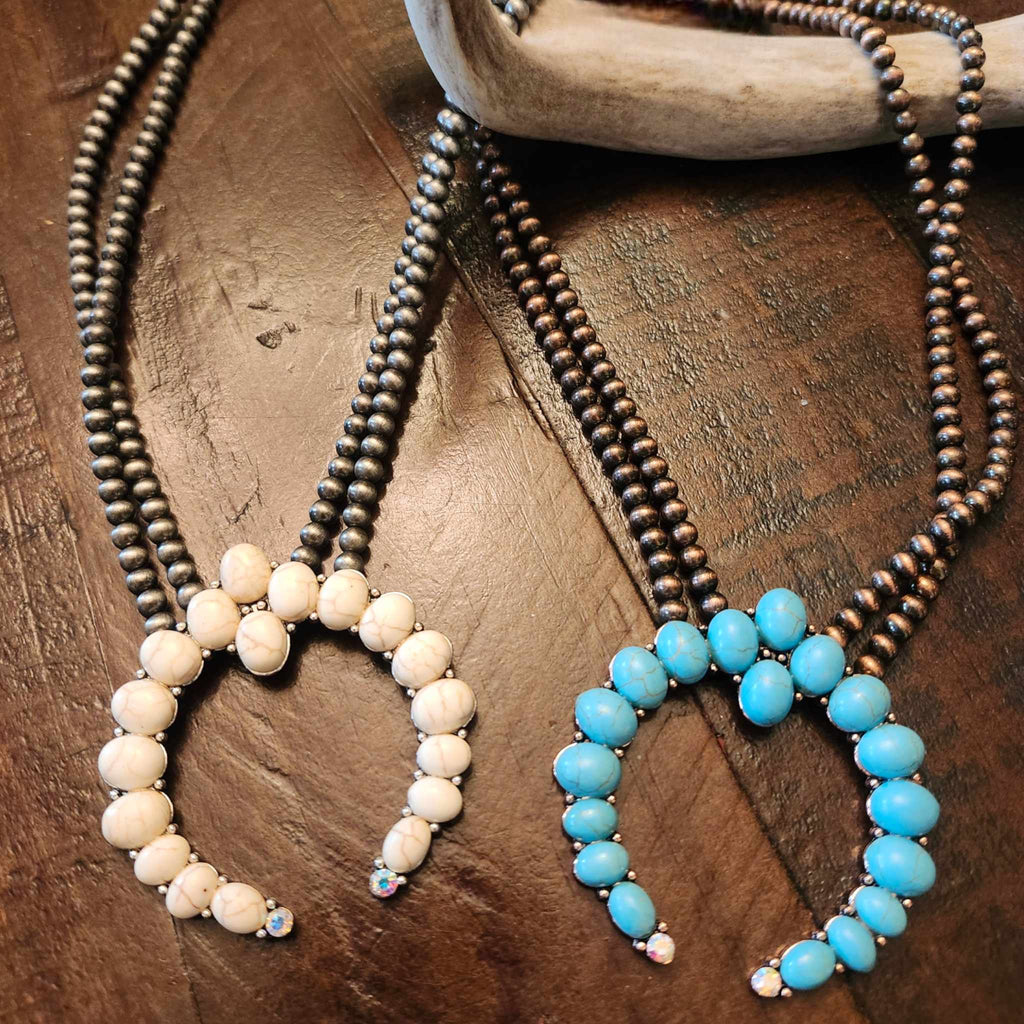 Faux Navajo Pearl Double Strand Necklace - 260 Broadway Boutique