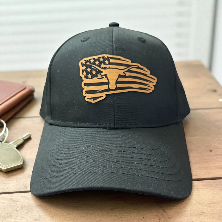 Flag Longhorn YOUTH/WOMEN'S Black Cap - 260 Broadway Boutique