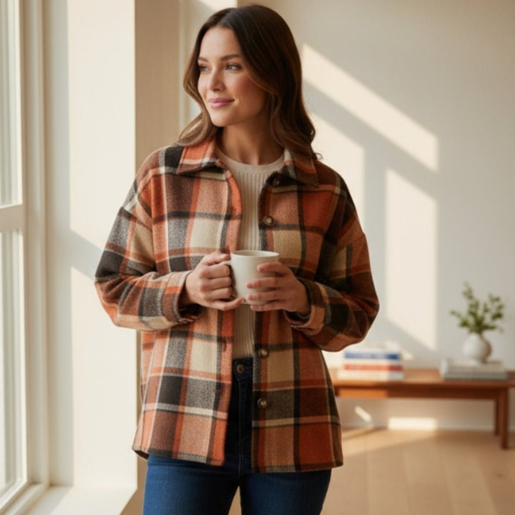 Flannel Shacket - 260 Broadway Boutique
