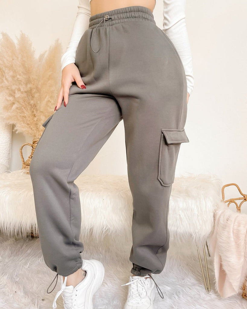 Fleece Lined Cargo Pants (3 Colors) - 260 Broadway Boutique