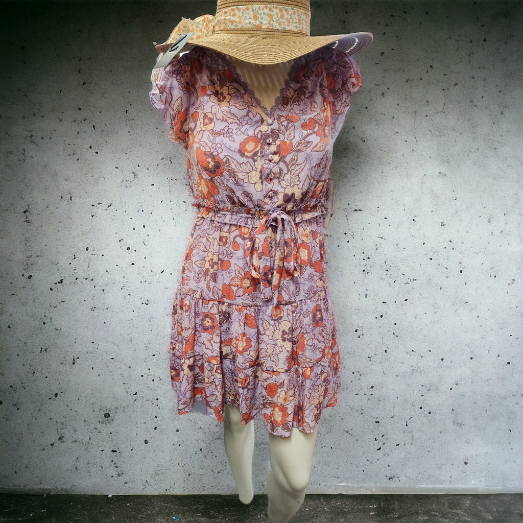 Floral Boho Vneck Dress - 260 Broadway Boutique