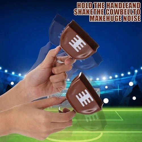 Football Cow Bells Noise Maker Metal Cowbell - 260 Broadway Boutique