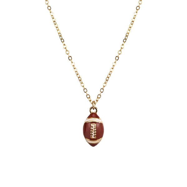 Football Pendant Necklace - 260 Broadway Boutique