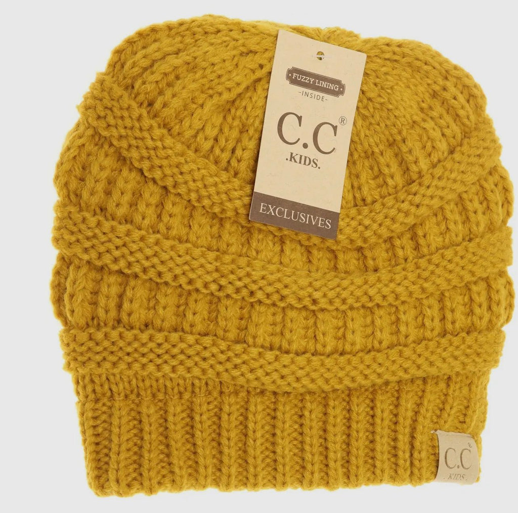 Fuzzy Lined C.C. KIDS Beanie Multiple Colors - 260 Broadway Boutique