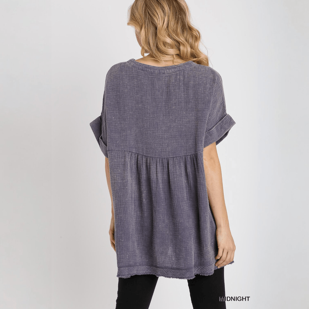 Gauze Tunic Top - 260 Broadway Boutique