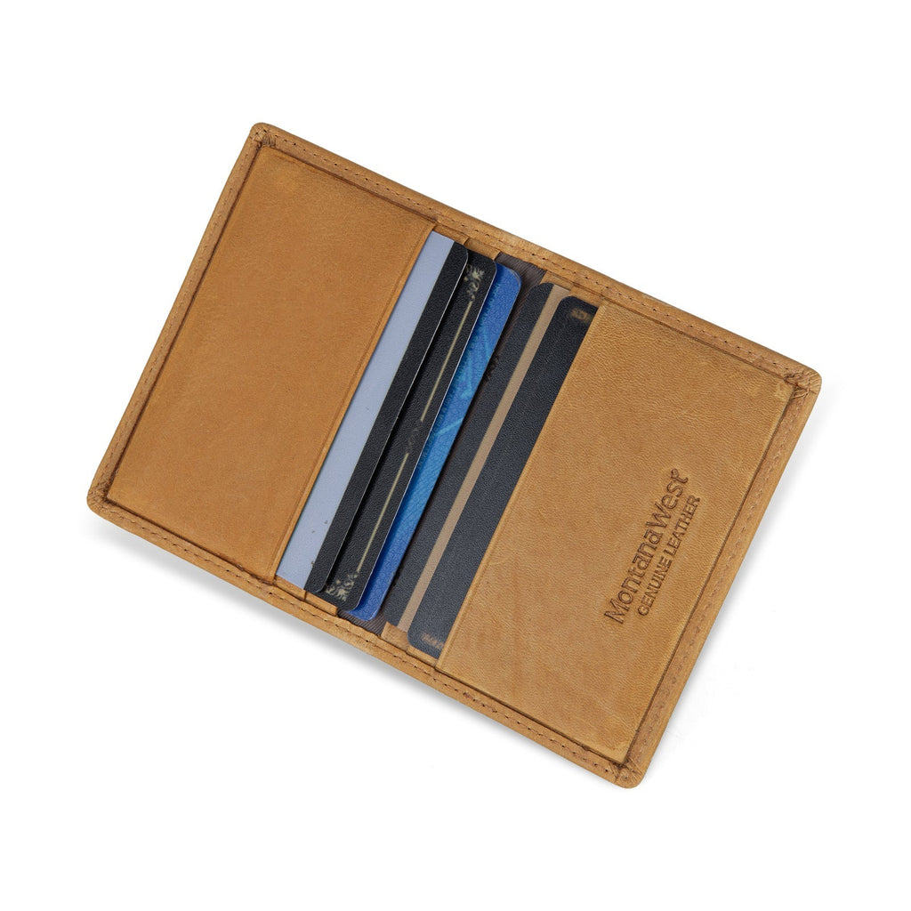 Genuine Leather Bi - Fold Card Wallet for Men/Woman - 260 Broadway Boutique