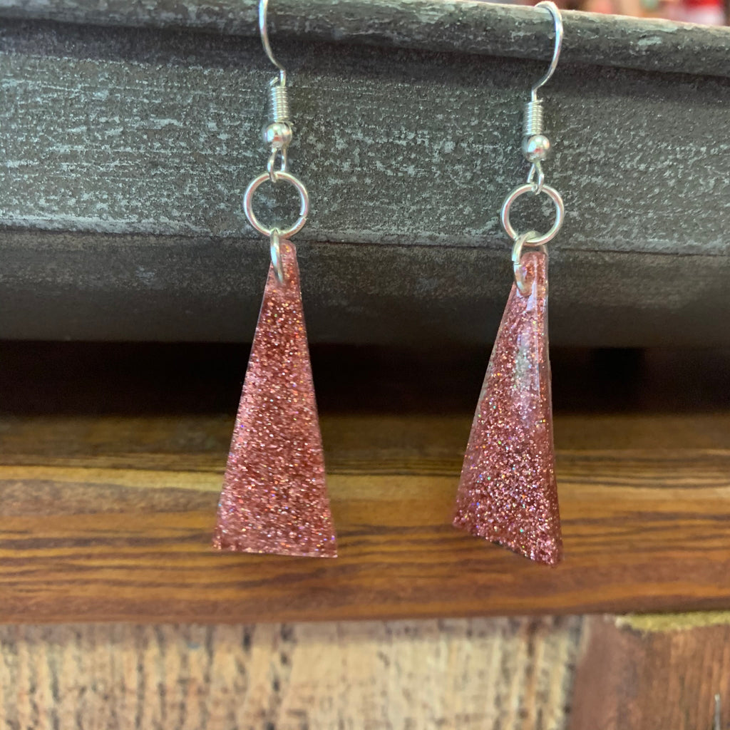 Geo Glitter Earrings - 260 Broadway Boutique