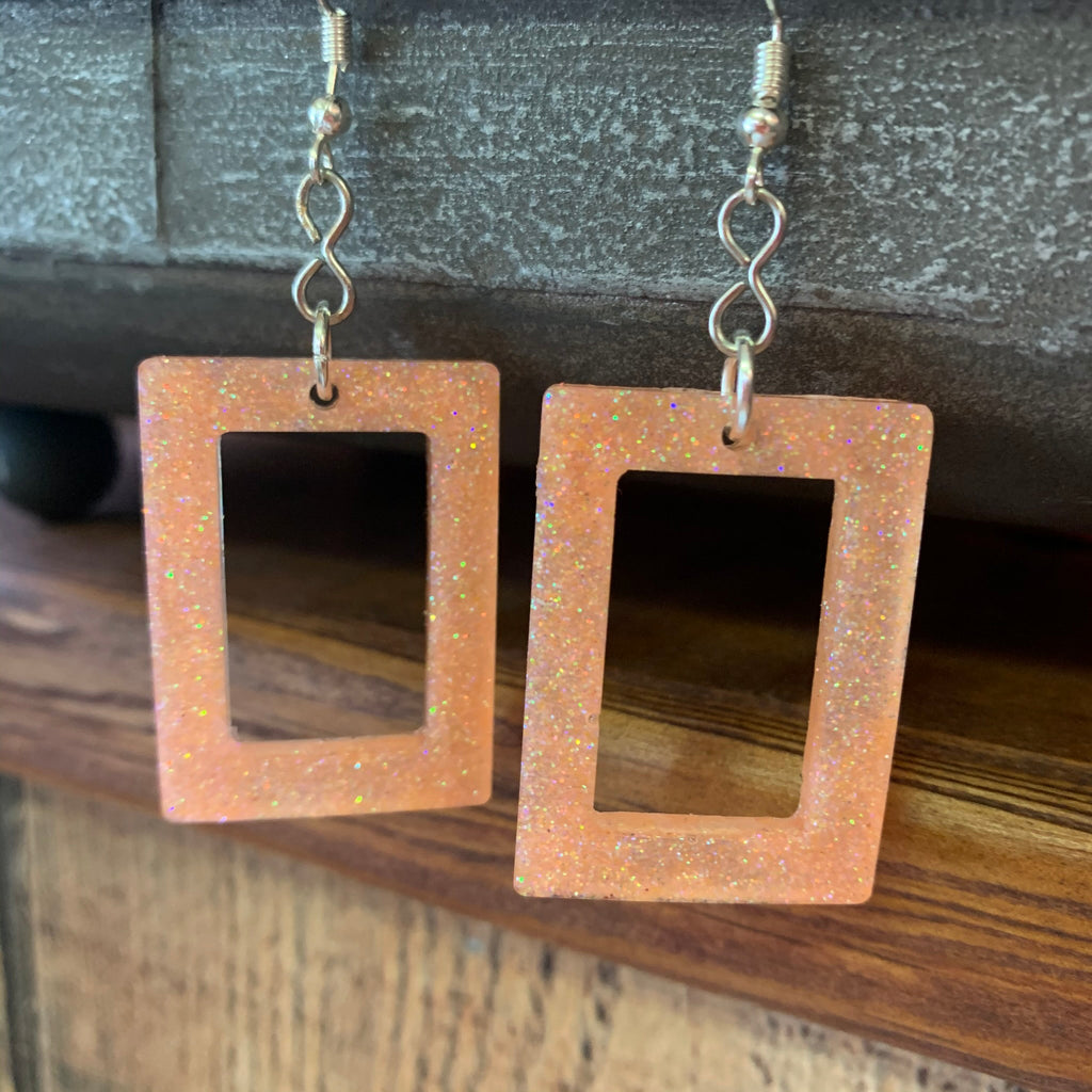 Geo Glitter Earrings - 260 Broadway Boutique