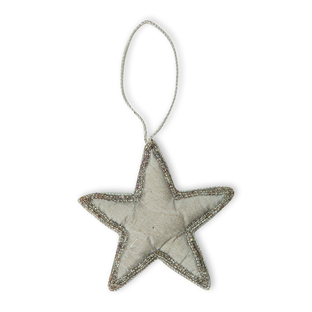 Glistening Silver Star Ornament - 260 Broadway Boutique