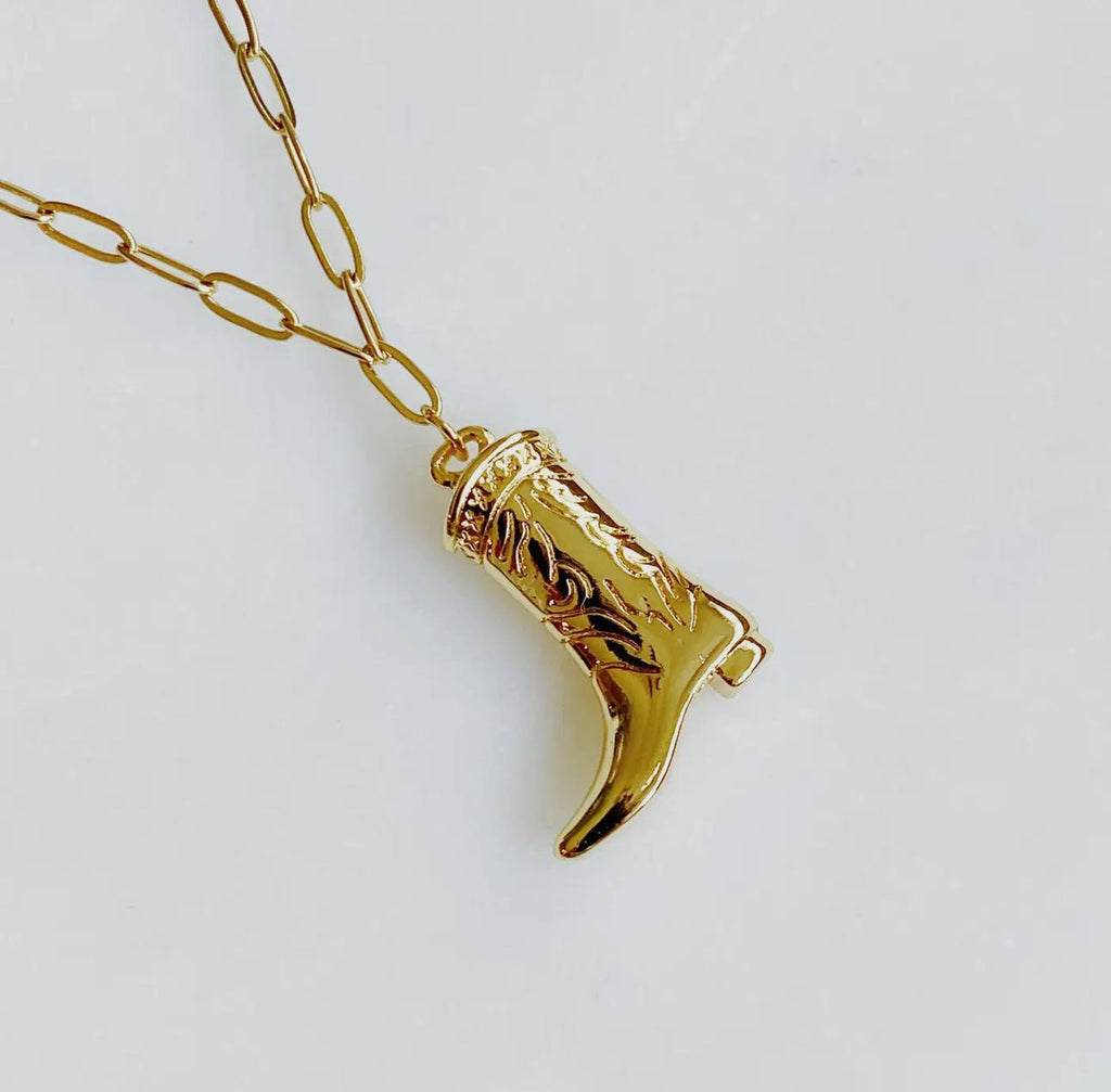 Golden Boot Necklace - 260 Broadway Boutique