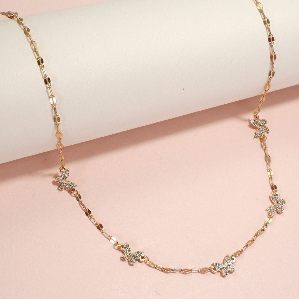 Golden Butterfly Necklace - 260 Broadway Boutique