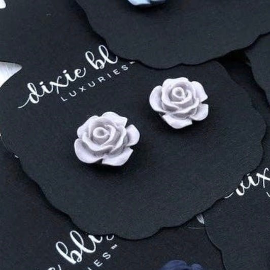 Got the Blues Rose Earrings - 260 Broadway Boutique